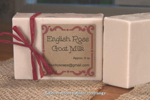 Handcrafted English Rose Goat Milk Soap