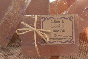 Handcrafted Lilac & Loofah Olive Oil Soap