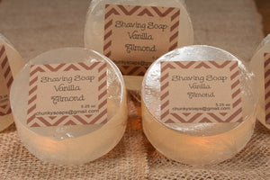 Handcrafted Vanilla Almond Shaving Soap