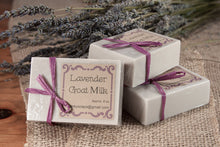 Load image into Gallery viewer, Handcrafted Lavender Goat Milk Soap