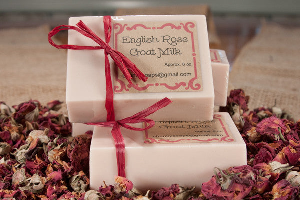Handcrafted English Rose Goat Milk Soap