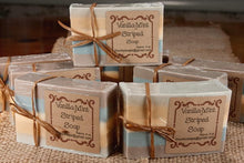 Load image into Gallery viewer, Handcrafted Vanilla-Mint Striped Soap